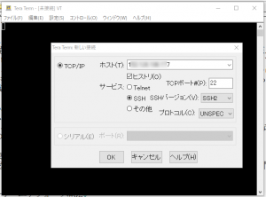 コンソール画面